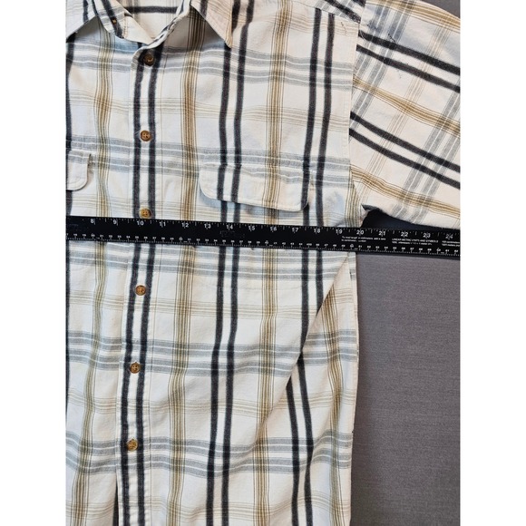 Eddie Bauer Men's Plaid Flannel Shirt Long Sleeve Button Up Outdoor Size Medium - Picture 3 of 8